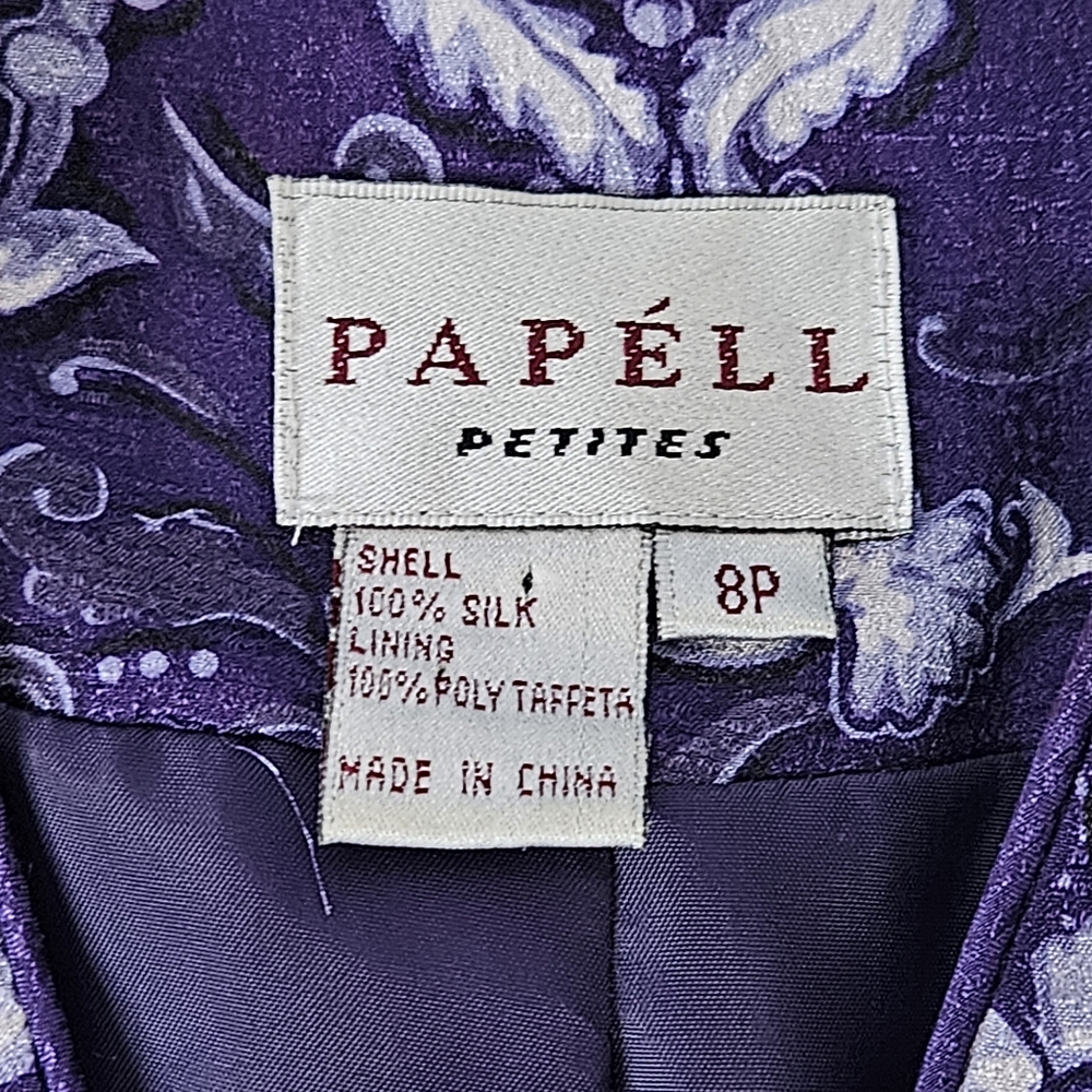 Alfred Dunner Purple Blazer with Floral Print - Picture 4 of 7